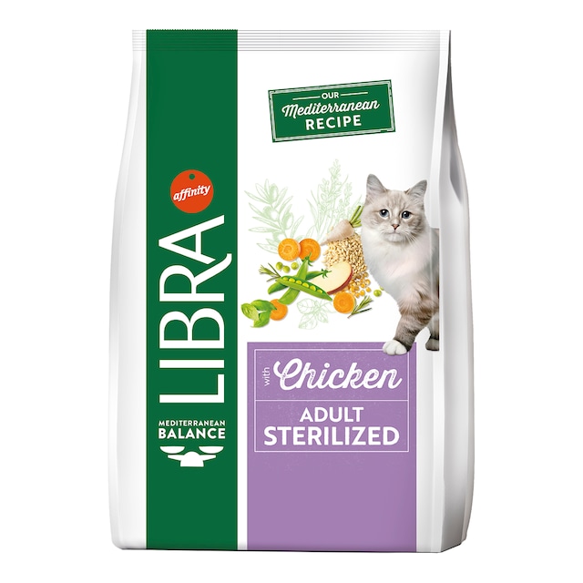 Pienso para gatos adultos esterilizados Libra pollo y cebada