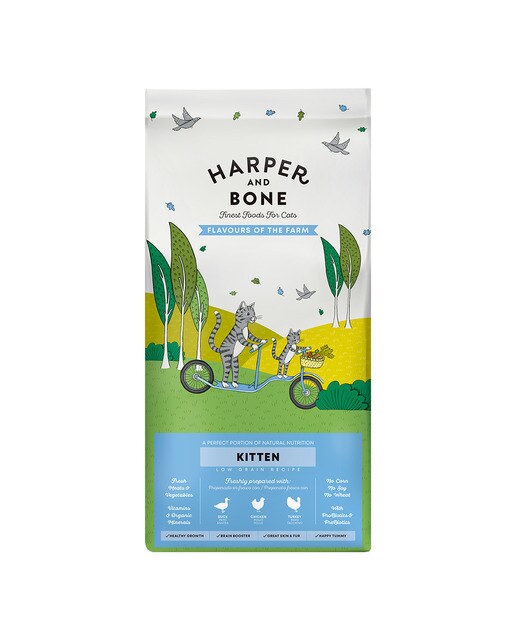 Harper and Bone - Pienso para gatitos Harper and Bone pato, pollo y pavo 2 kg
