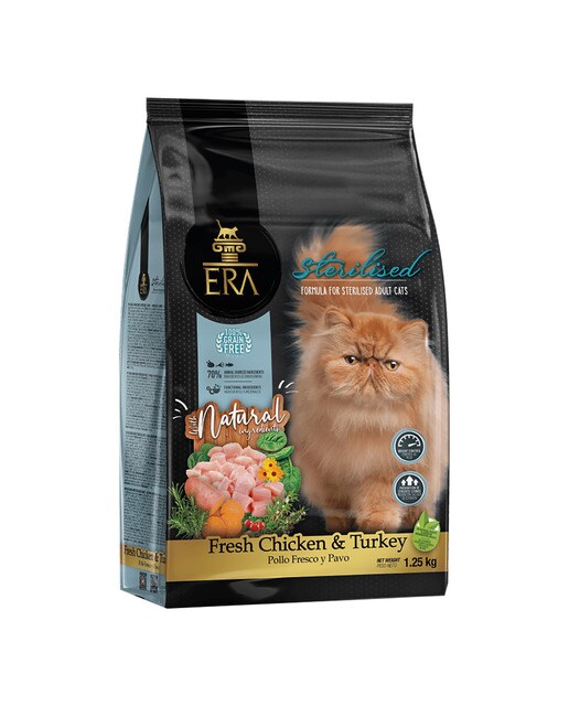 Era - Pienso para gatos adultos esterilizados Era pollo y pavo grain free