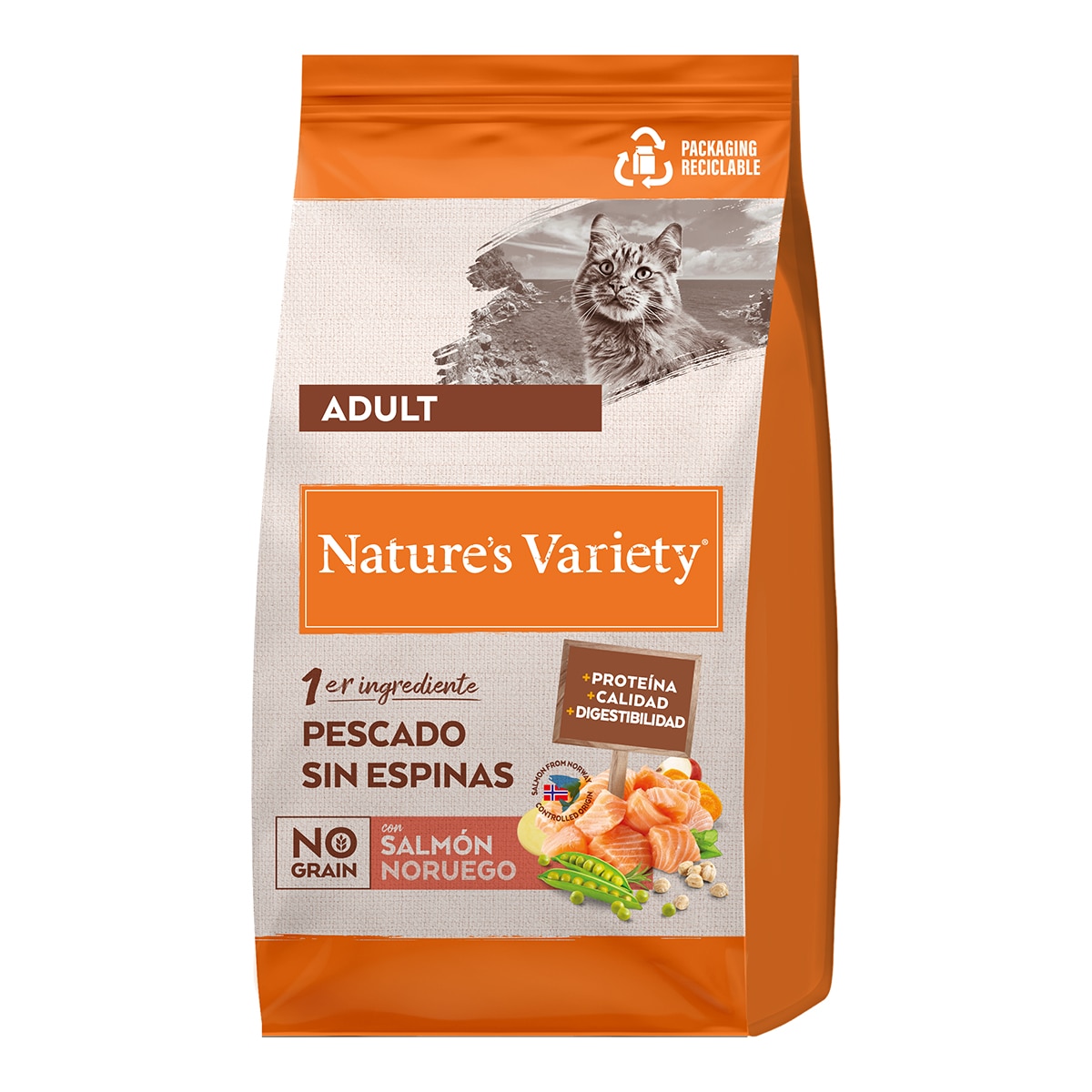 Nature's Variety - Pienso para gatos adultos Nature's Variety no grain salmón 7 kg