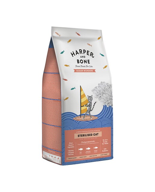Harper and Bone - Pienso para gatos adultos esterilizados Harper and Bone maravillas del océano atún, pescado…