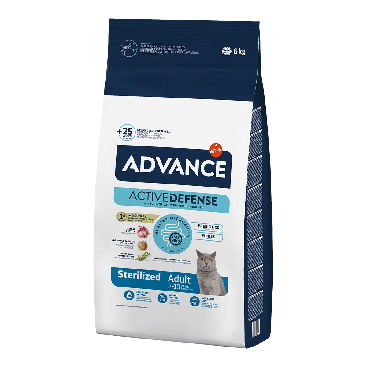 Advance – Pienso para gatos adultos esterilizados Advance Sterilized pavo y cebada. 6 Kg