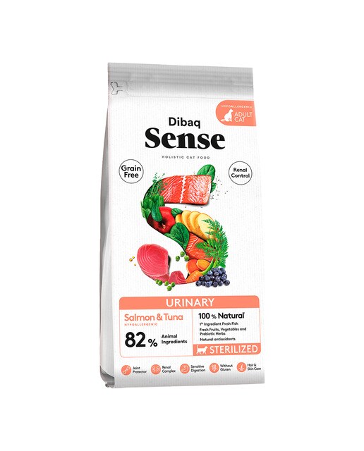 Imagen 0 de Pienso para gatos adultos esterilizados Dibaq Sense Urinary salmón y atún 1,5 kg