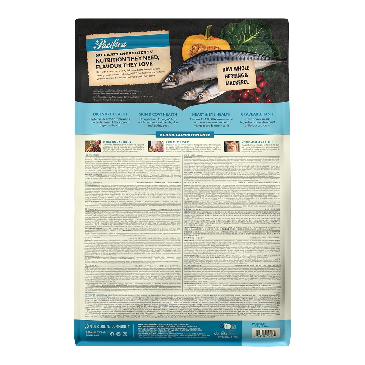 Pienso para gatos Pacífica sabor pescado Acana 2