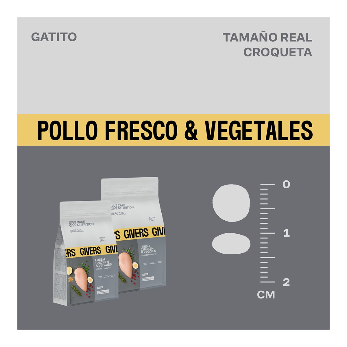 Pienso para gatos adultos esterilizados Givers pollo fresco y hierbas 4