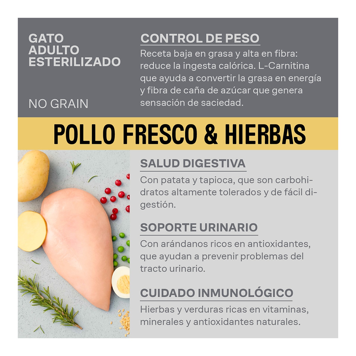 Pienso para gatos adultos esterilizados Givers salmón fresco y pescado blanco 2