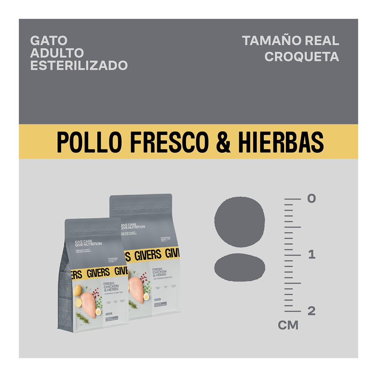 Pienso para gatos adultos esterilizados Givers salmón fresco y pescado blanco 4