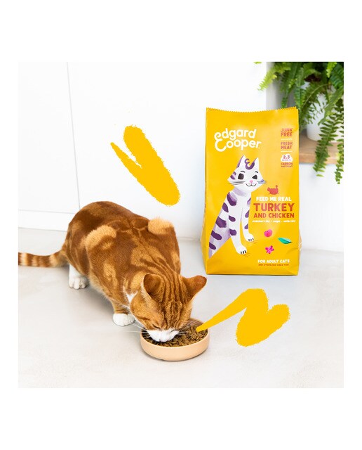 Pienso para gatos adultos Edgard & Cooper pavo y pollo sin cereales 7