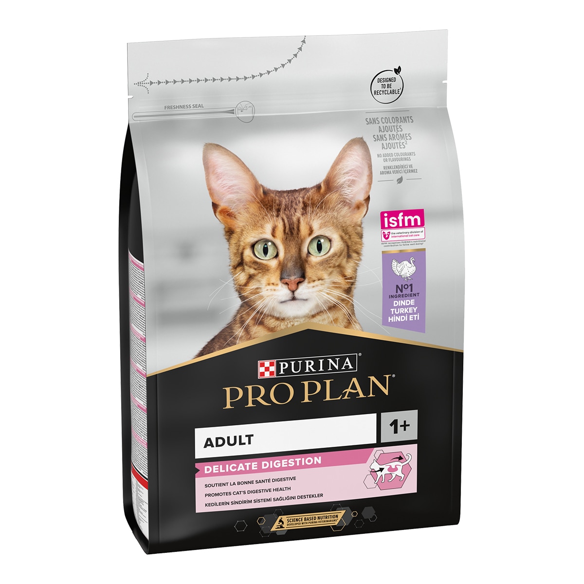 Imagen 0 de Pienso para gatos adultos digestión sensible Pro Plan pavo 3 kg