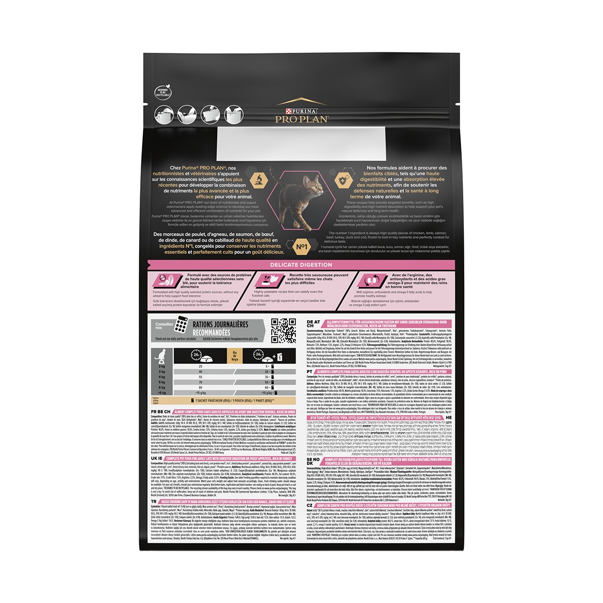 Pienso para gatos adultos digestión sensible Pro Plan pavo 3 kg 3