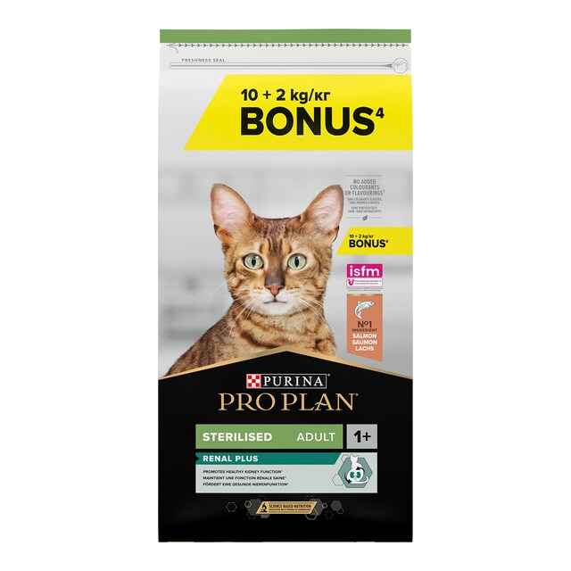 Pienso para gatos adultos esterilizados Purina Pro Renal Plus salmón