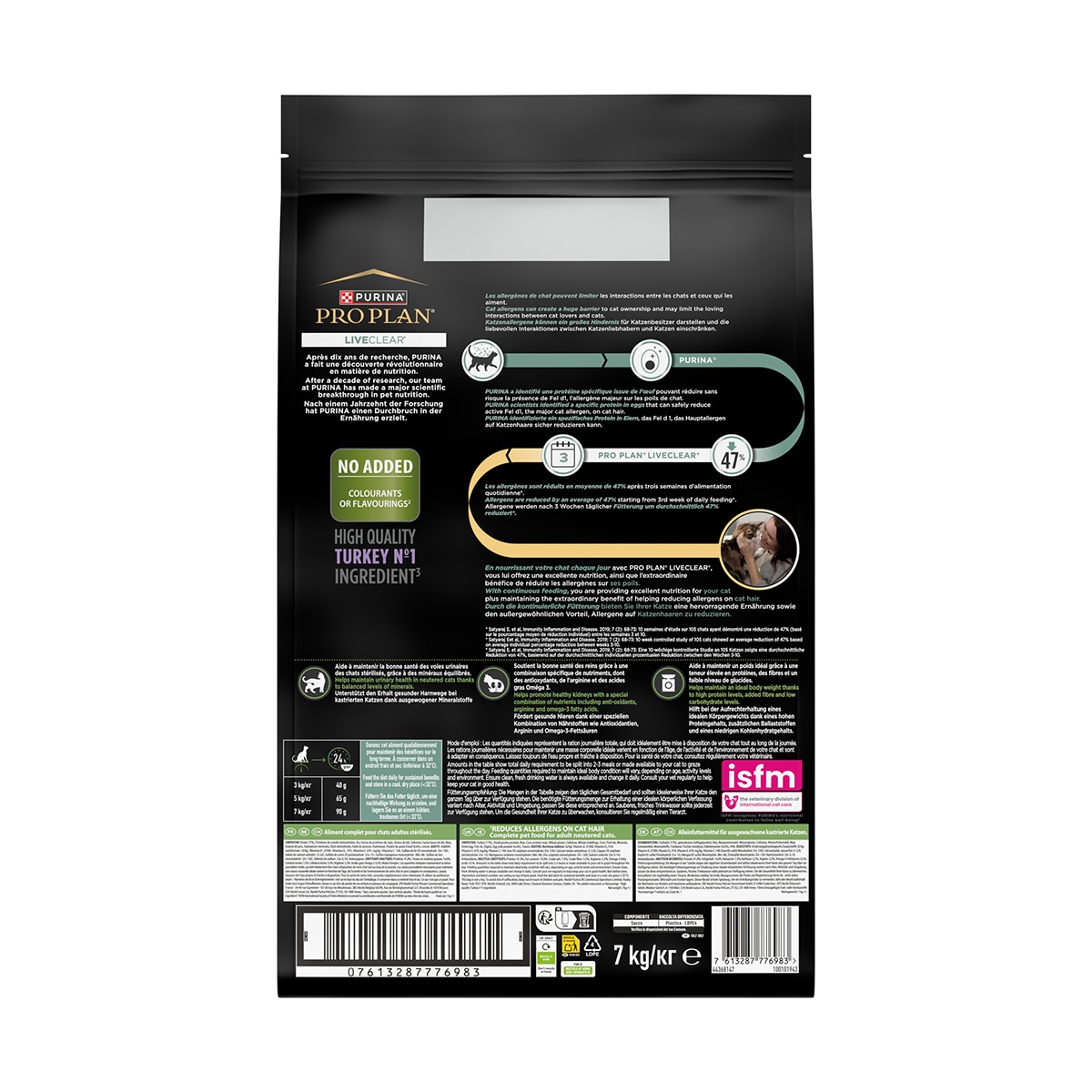 Imagen 2 de Pienso para gatos adultos esterilizados Purina Pro Plan Liveclear pavo 1,4 kg