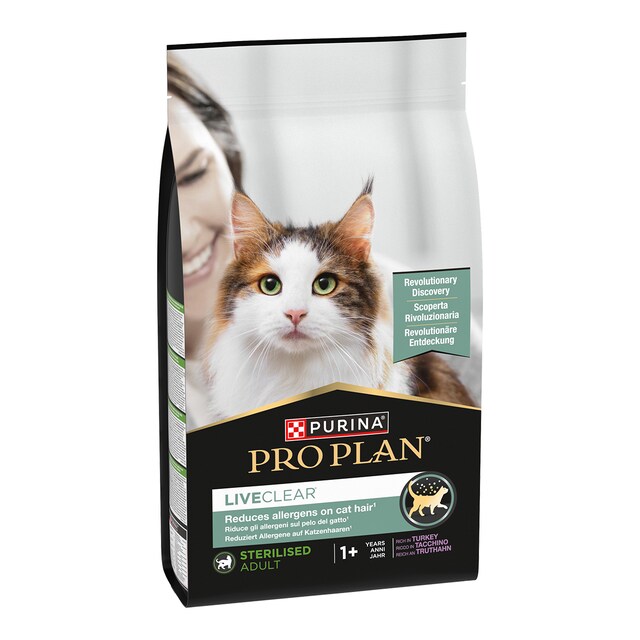 Pienso para gatos adultos esterilizados Purina Pro Plan Liveclear pavo 1,4 kg