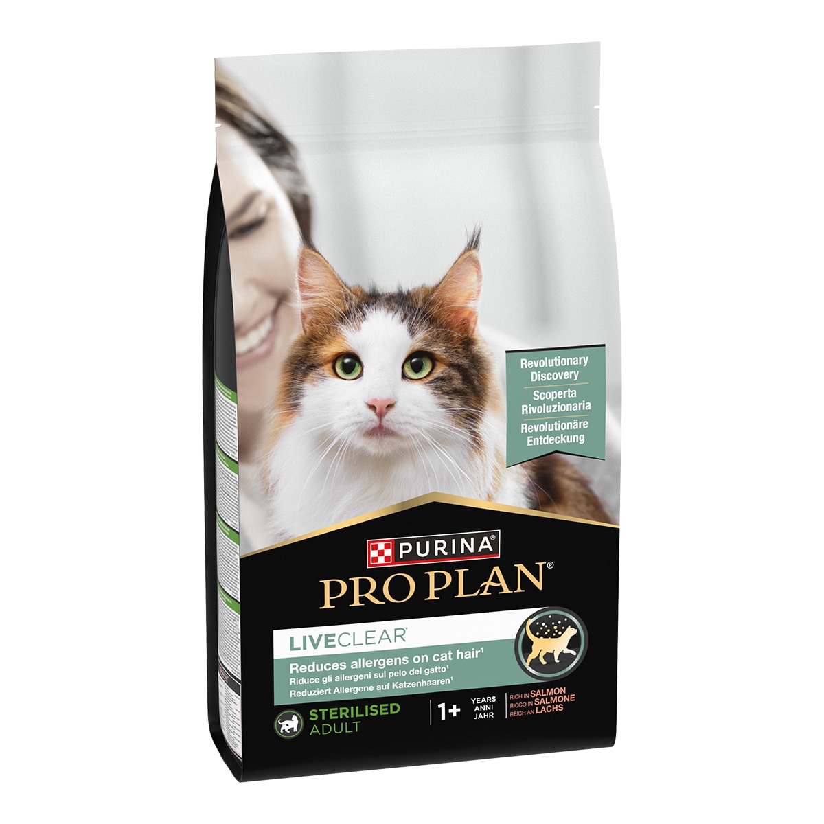 Imagen 0 de Pienso para gatos adultos esterilizados Purina Pro Plan Liveclear salmón 1,4 kg