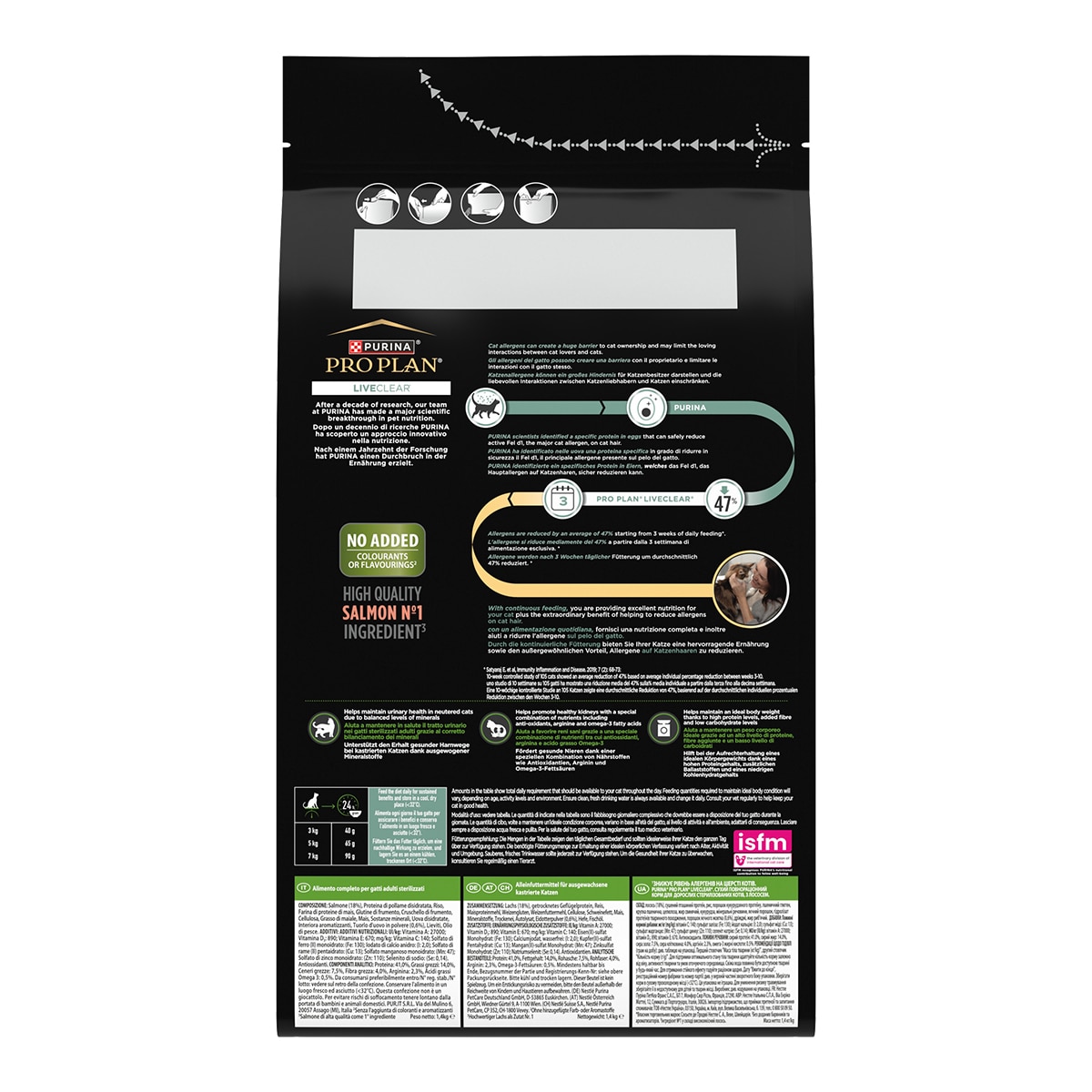 Pienso para gatos adultos esterilizados Purina Pro Plan Liveclear salmón 1,4 kg 3