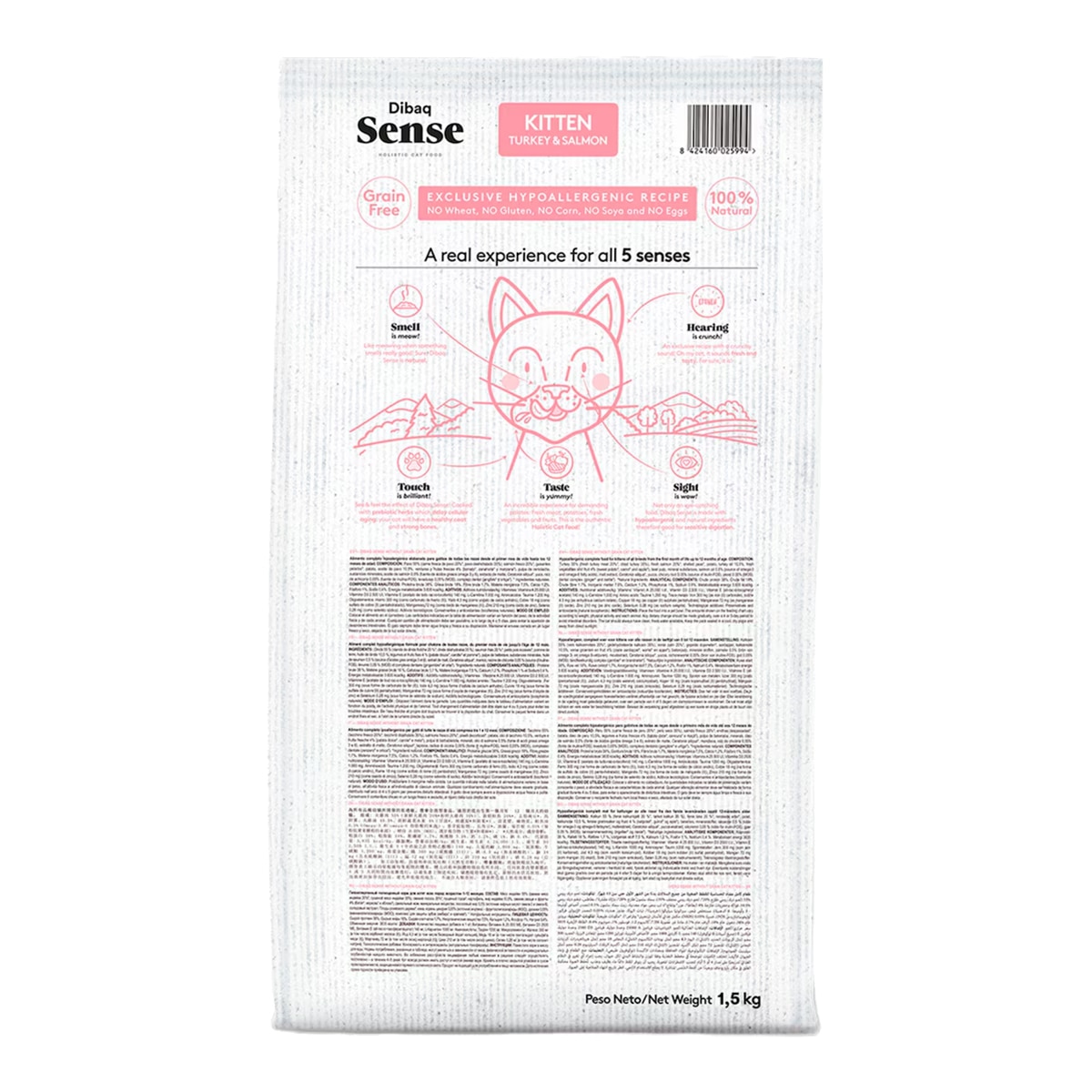 Pienso para gatitos Grain Free Dibaq Sense pavo 2