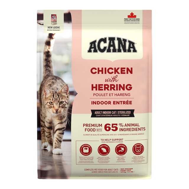 Pienso para gatos Adultos Indoor Entrée sabor pollo y arenque Acana