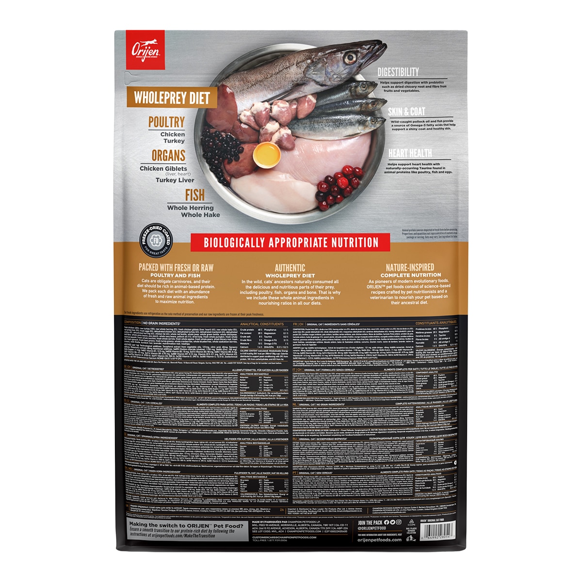 Pienso para gatos Original sabor pollo, pavo y pescado Orijen 5,4 kg 2