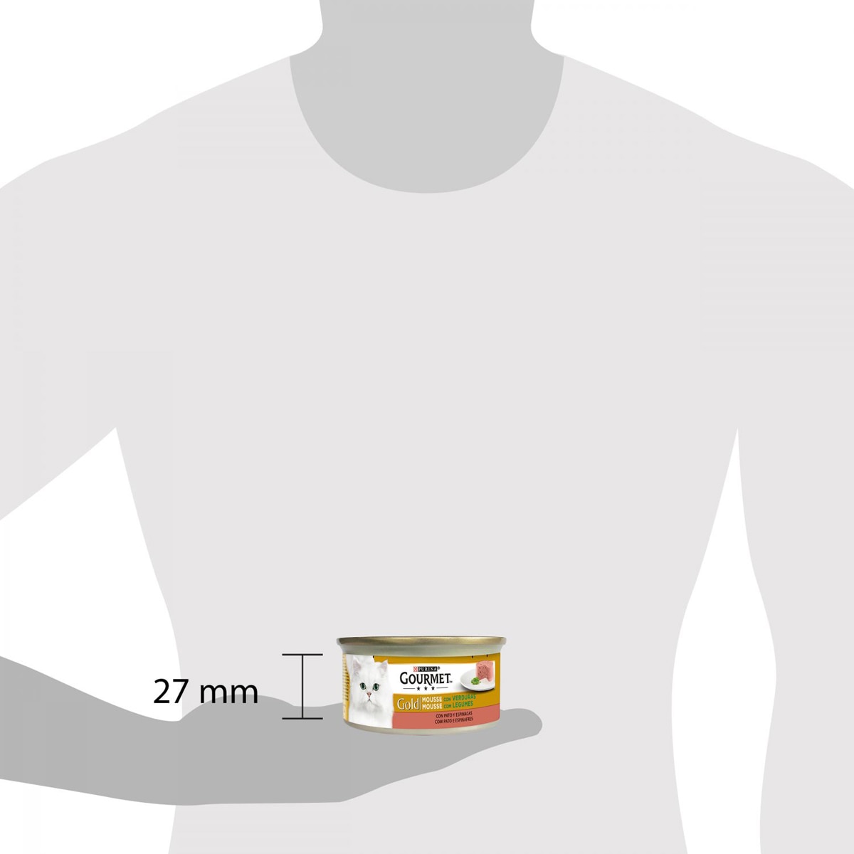 Comida húmeda para gatos adultos Gourmet Gold Mousse pato con espinacas 85 g 5