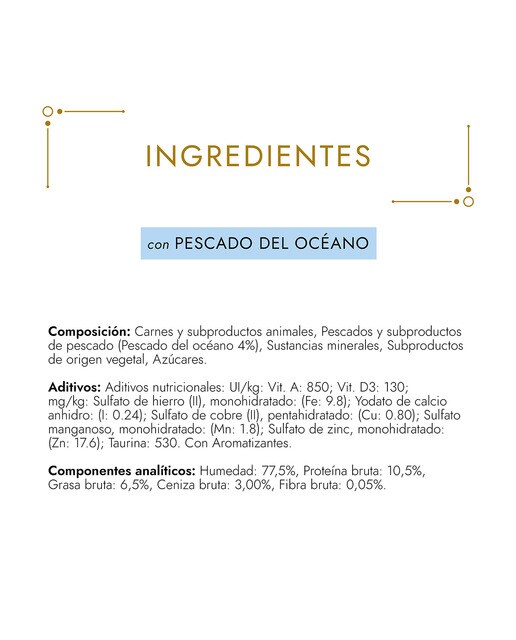 Comida húmeda para gatos adultos Gourmet Gold Mousse pescados del Océano 5