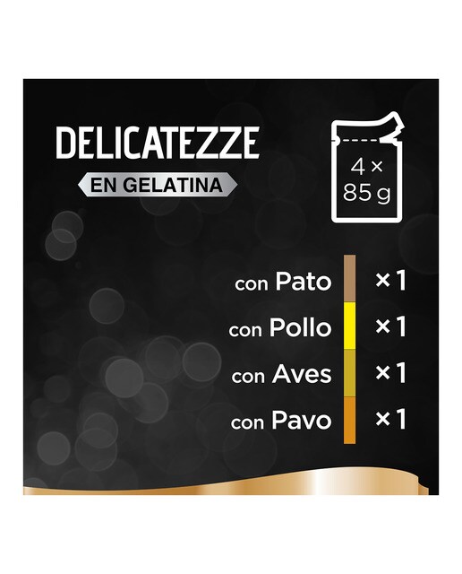 Comida húmeda para gatos adultos Sheba Delicatezze gelatina selección aves 4 x 85 g 6