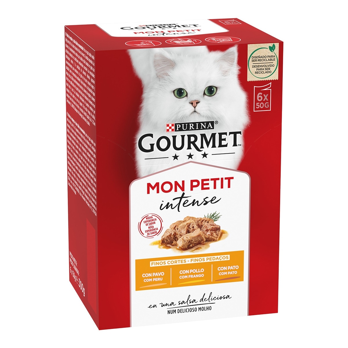 Gourmet Mon Petit - Comida húmeda para gatos adultos Gourmet Mon Petit Selección de aves 6 x 50 g