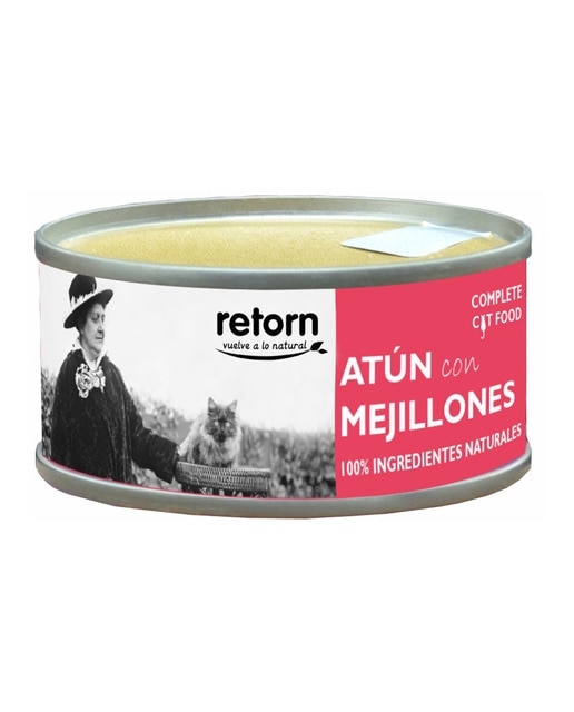 Imagen 0 de Comida húmeda para gatos adultos Retorn atún con mejillones 80 g