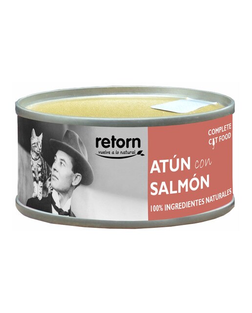 Imagen 0 de Comida húmeda para gatos adultos Retorn atún con salmón 80 g