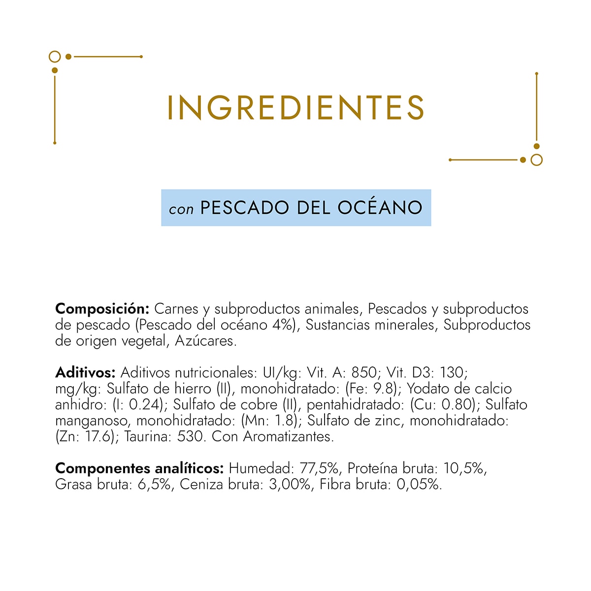 Comida húmeda para gatos adultos Gourmet Gold Mousse pescados del Océano 4