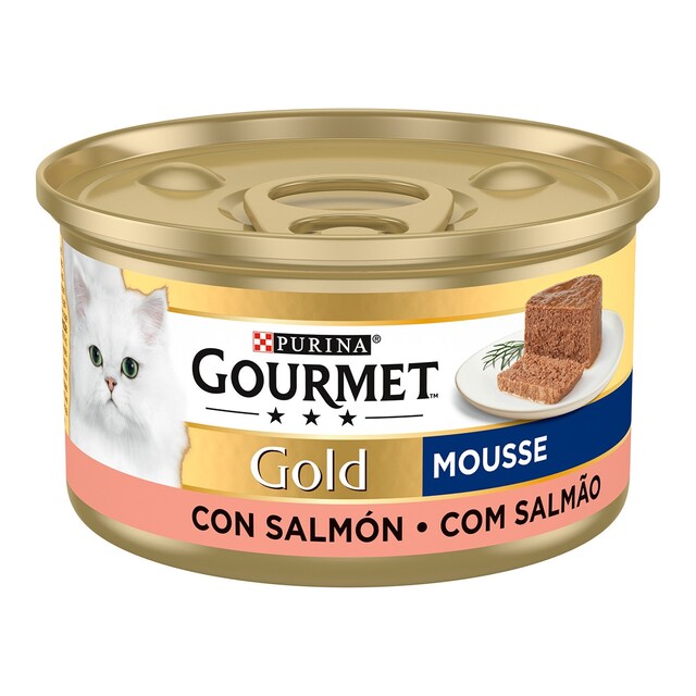 Imagen 0 de Comida húmeda para gatos adultos Gourmet Gold Mousse salmón 85 g