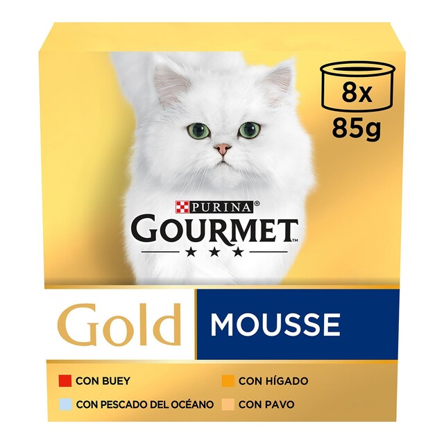 Imagen 0 de Comida húmeda para gatos adultos Gourmet Gold Mousse Pack surtido