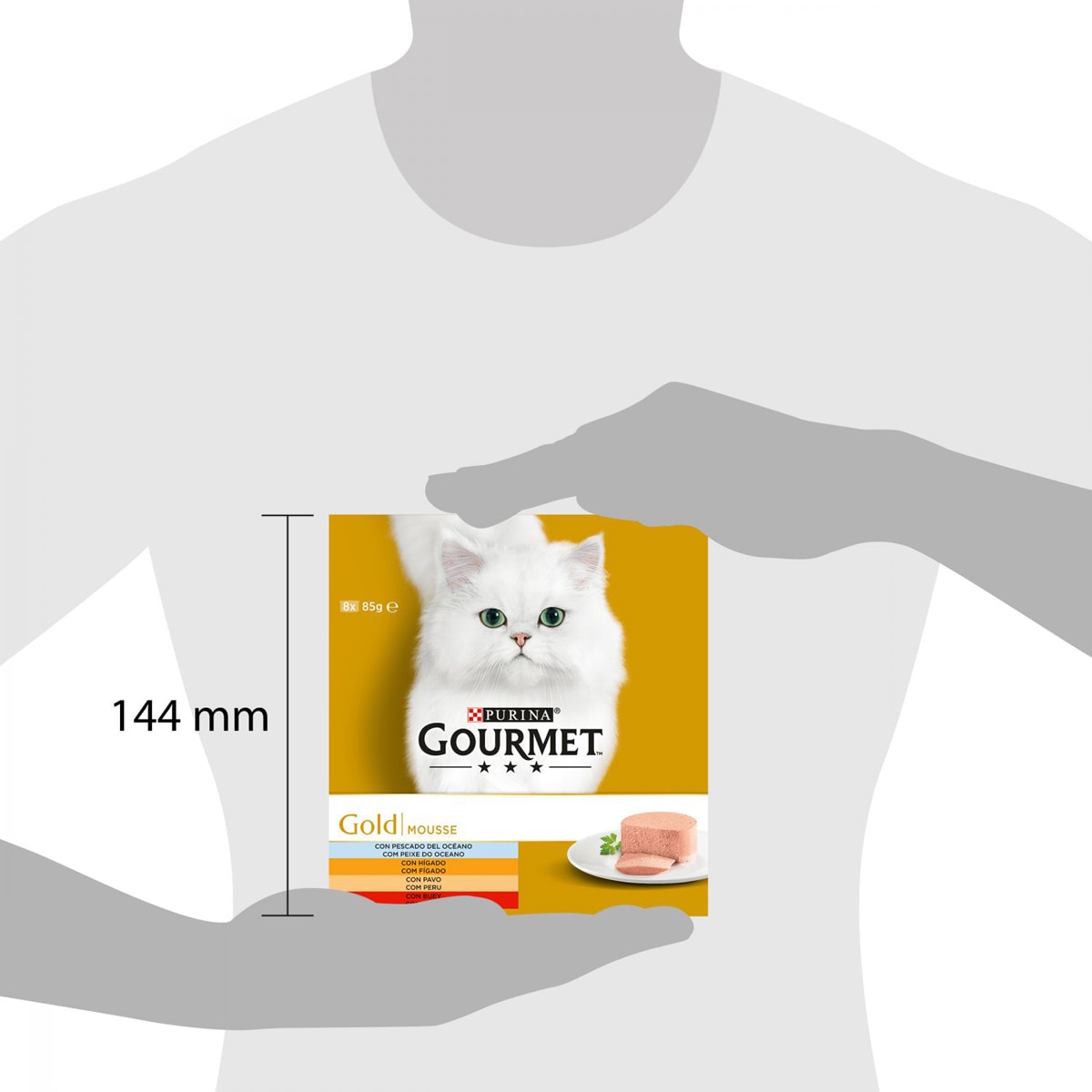 Comida húmeda para gatos adultos Gourmet Gold Mousse Pack surtido 6