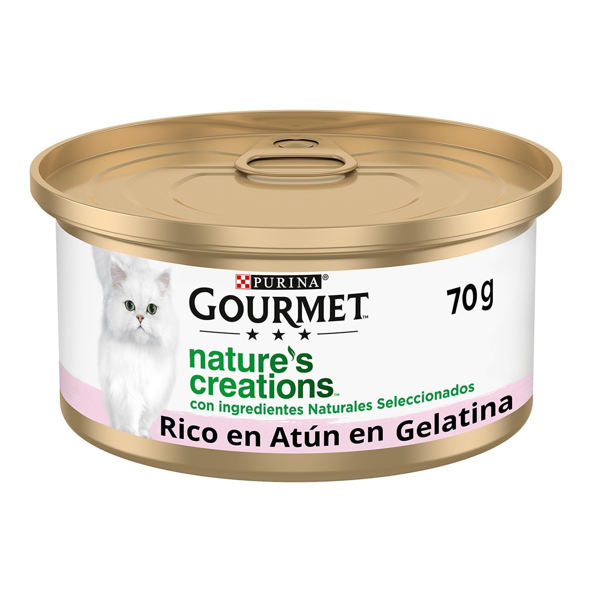 Comida húmeda para gatos adultos Gourmet Nature's Creations atún y gambas en gelatina 70 g 2