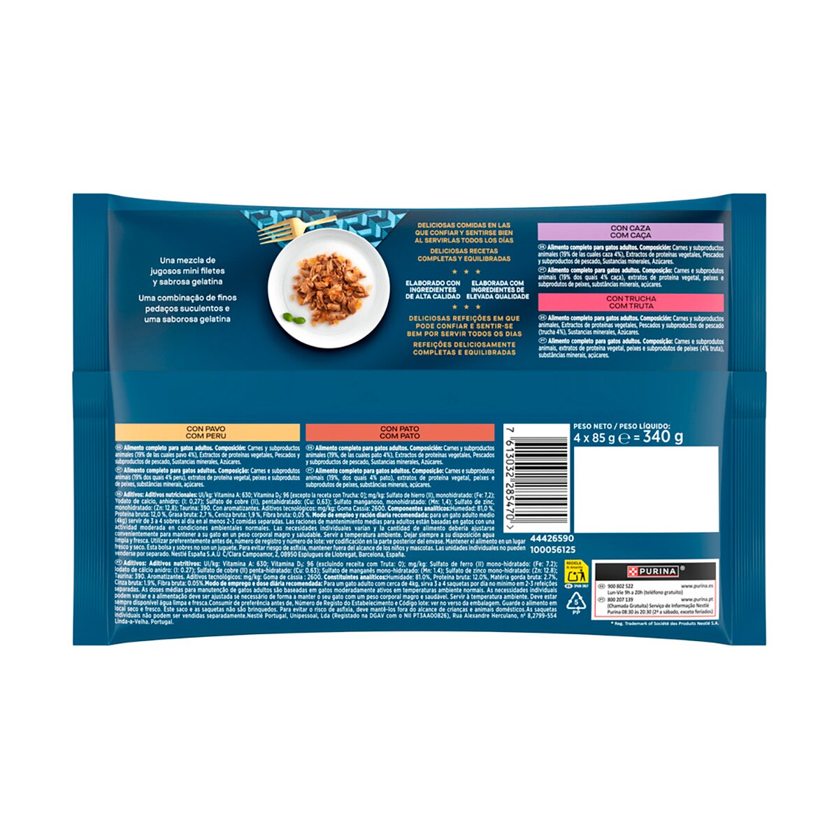 Comida húmeda para gatos adultos Gourmet Perle Finas láminas en gelatina 4 x 85 g 2