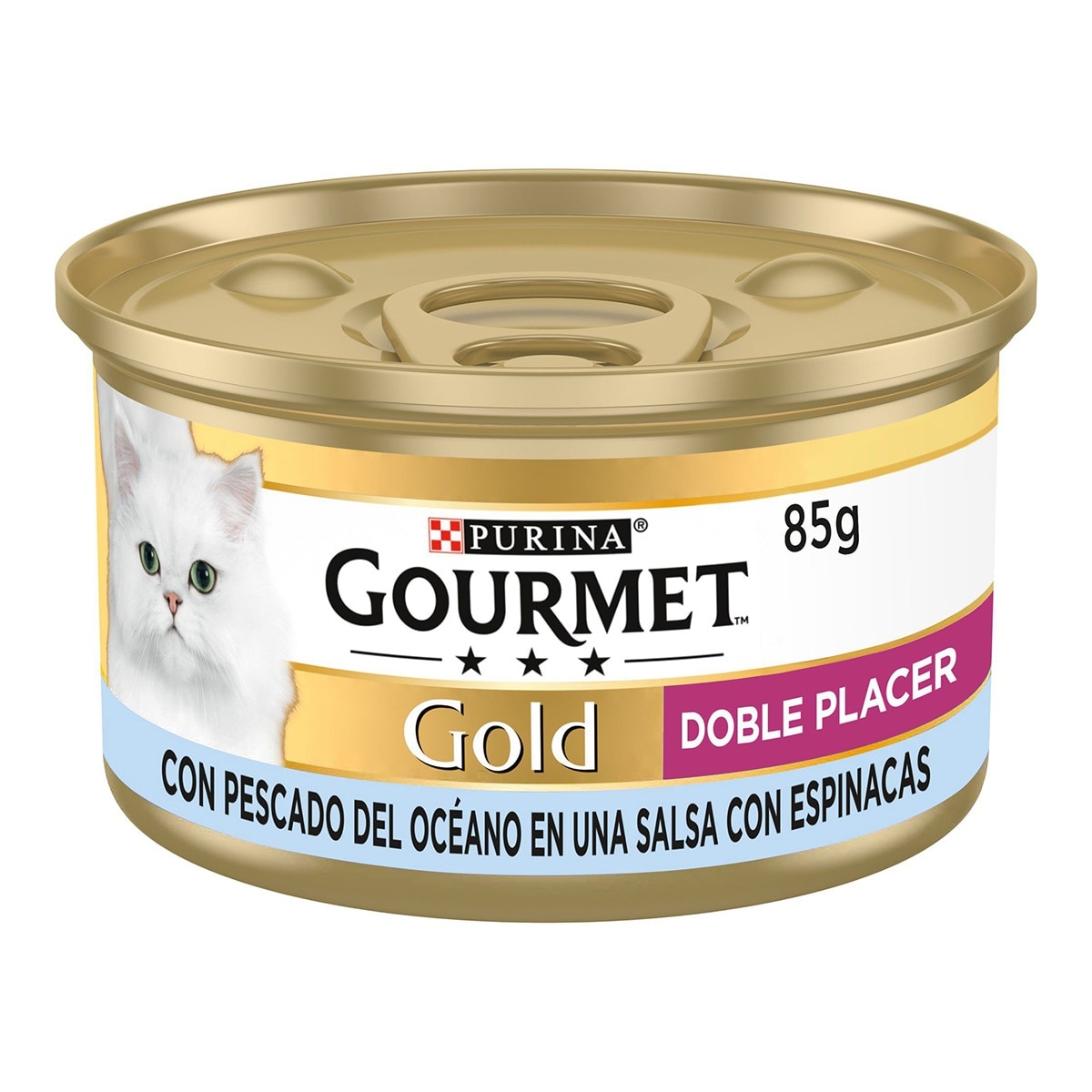 Gourmet Gold - Comida húmeda para gatos adultos Gourmet Gold Doble Placer pescado del Océano con espinacas 85…