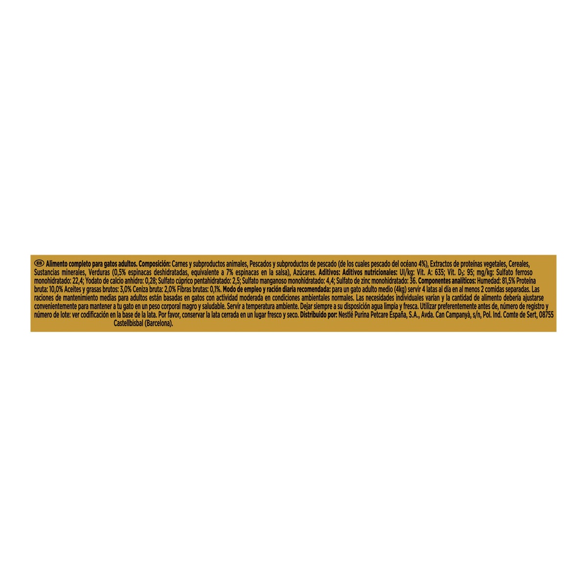 Comida húmeda para gatos adultos Gourmet Gold Doble Placer pescado del Océano con espinacas 85 g 3