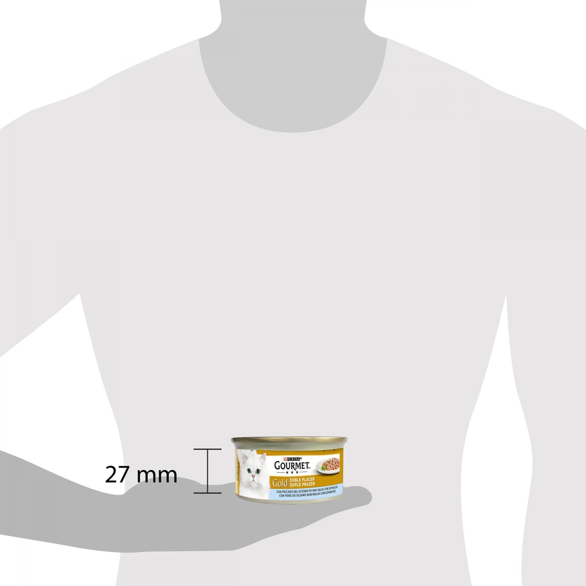 Comida húmeda para gatos adultos Gourmet Gold Doble Placer pescado del Océano con espinacas 85 g 5
