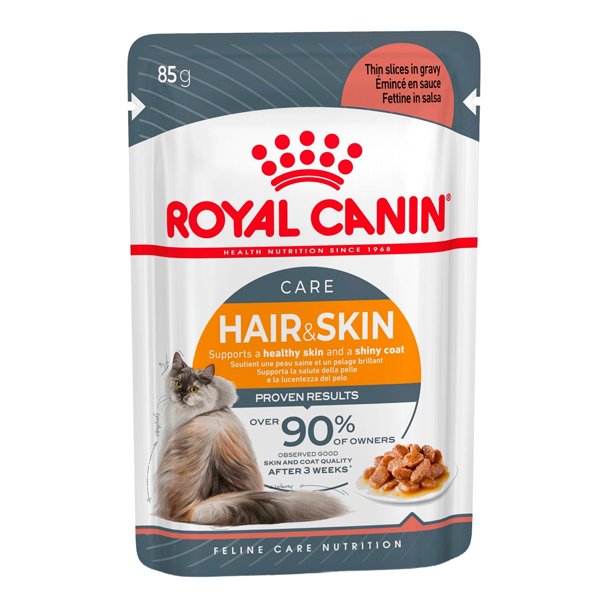 Royal Canin – Comida húmeda para gatos adultos Royal Canin Intense Beauty Gravy 85 g.