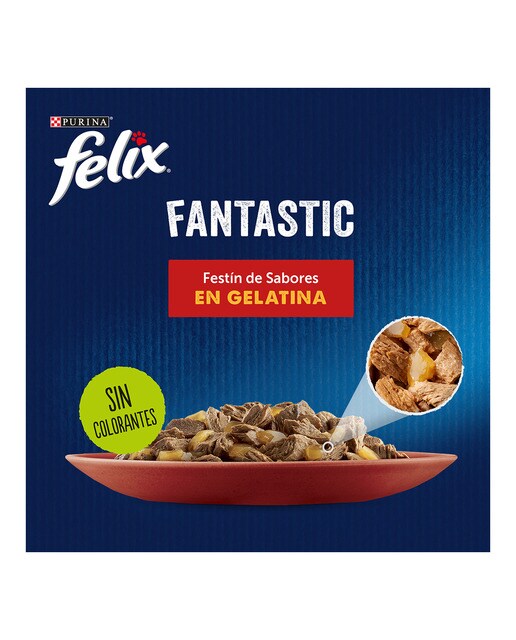 Comida húmeda para gatos Félix Fantastic Festín de sabores 2