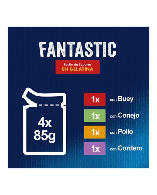 Comida húmeda para gatos Félix Fantastic Festín de sabores 4