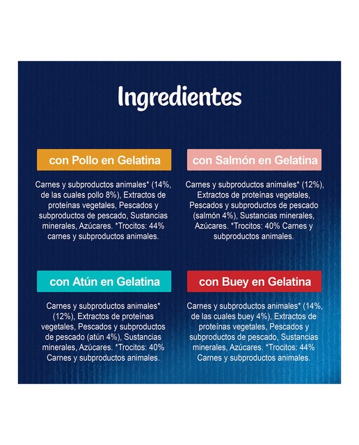 Comida húmeda para gatos adultos Félix Fantastic Selecciones favoritas en gelatina 4