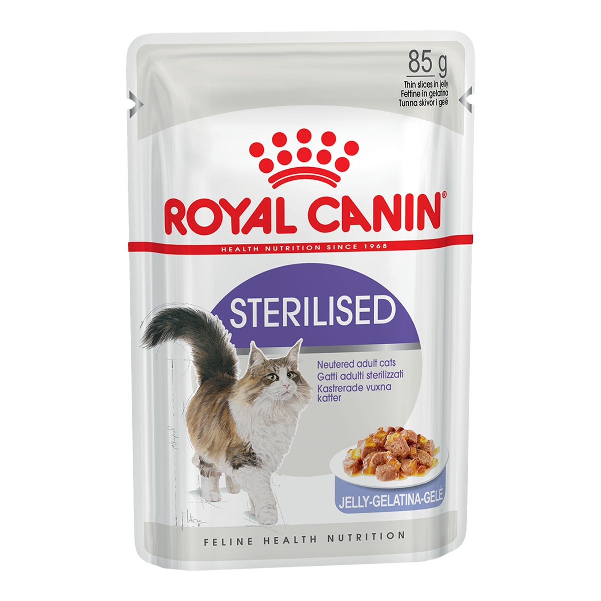 Imagen 0 de Comida húmeda para gatos adultos Royal Canin Sterilised en gelatina 85 g