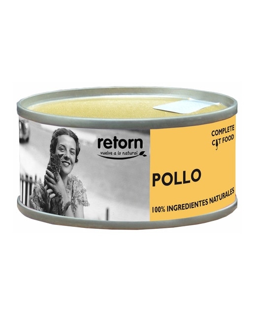 Imagen 0 de Comida húmeda para gatos adultos Retorn pollo 80 g