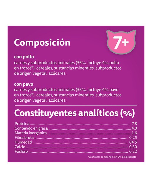 Comida húmeda para gatos sénior Whiskas Selección Aves 4 x 85 g 3