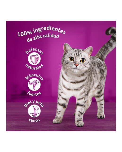 Comida húmeda para gatos Whiskas 1+ NG Aves 5