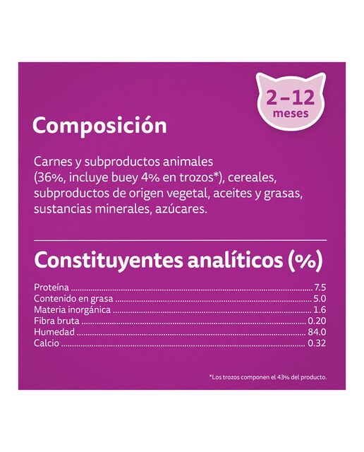 Comida húmeda para gatos Whiskas Junior Selección Carne 4 x 85 g 3