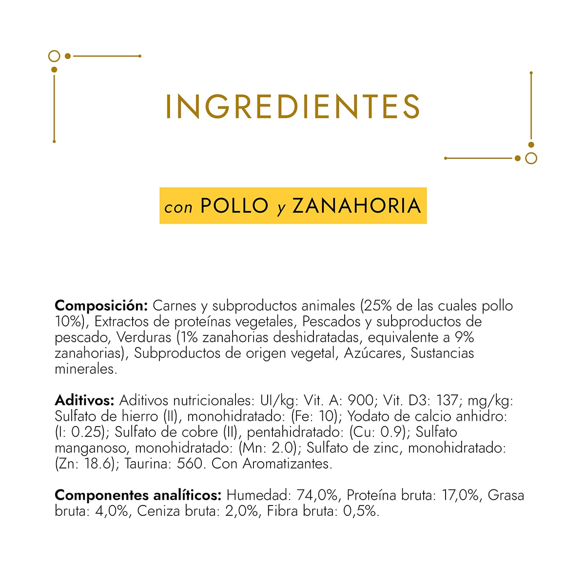 Comida húmeda para gatos adultos Gourmet Gold Tartallete pollo y zanahorias 85 g 4