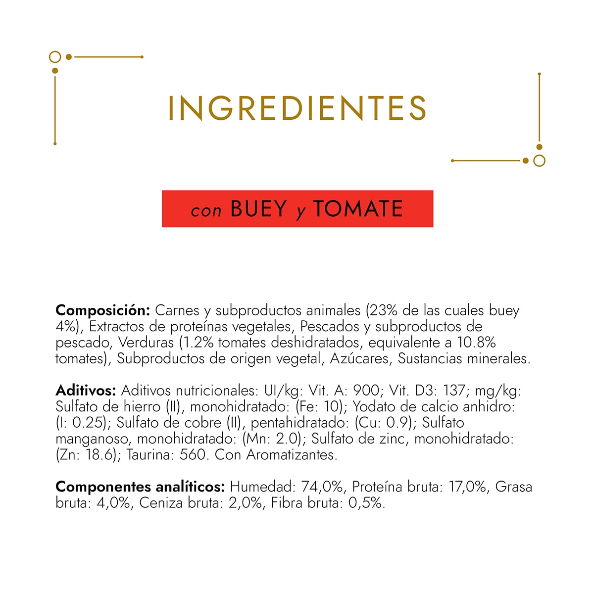 GOURMET Gold Tartalette comida húmeda para gatos con buey y tomates lata 85 g 4