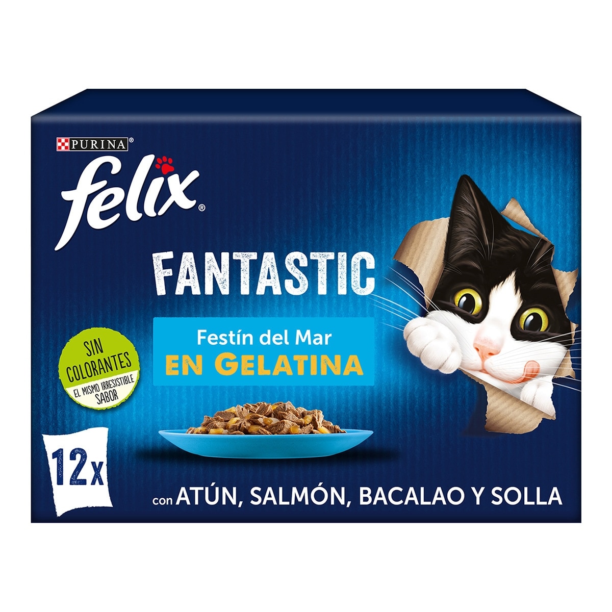 Felix Fantastic - Comida húmeda para gatos adultos Felix Fantastic Festín del Mar