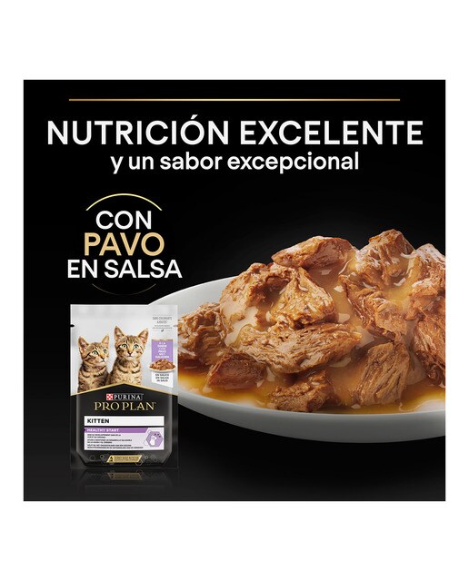 Comida húmeda para gatitos Purina Pro Plan Healthy Start pavo en salsa 85 g 4